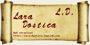 Lara Dostica vizit kartica